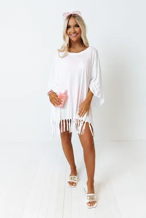 Afternoon Sail Swimsuit Cover Up in White