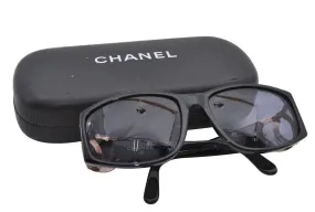 Auth CHANEL Vintage Sunglasses Plastic CoCo Mark 02641 Black Gold Junk 8614B