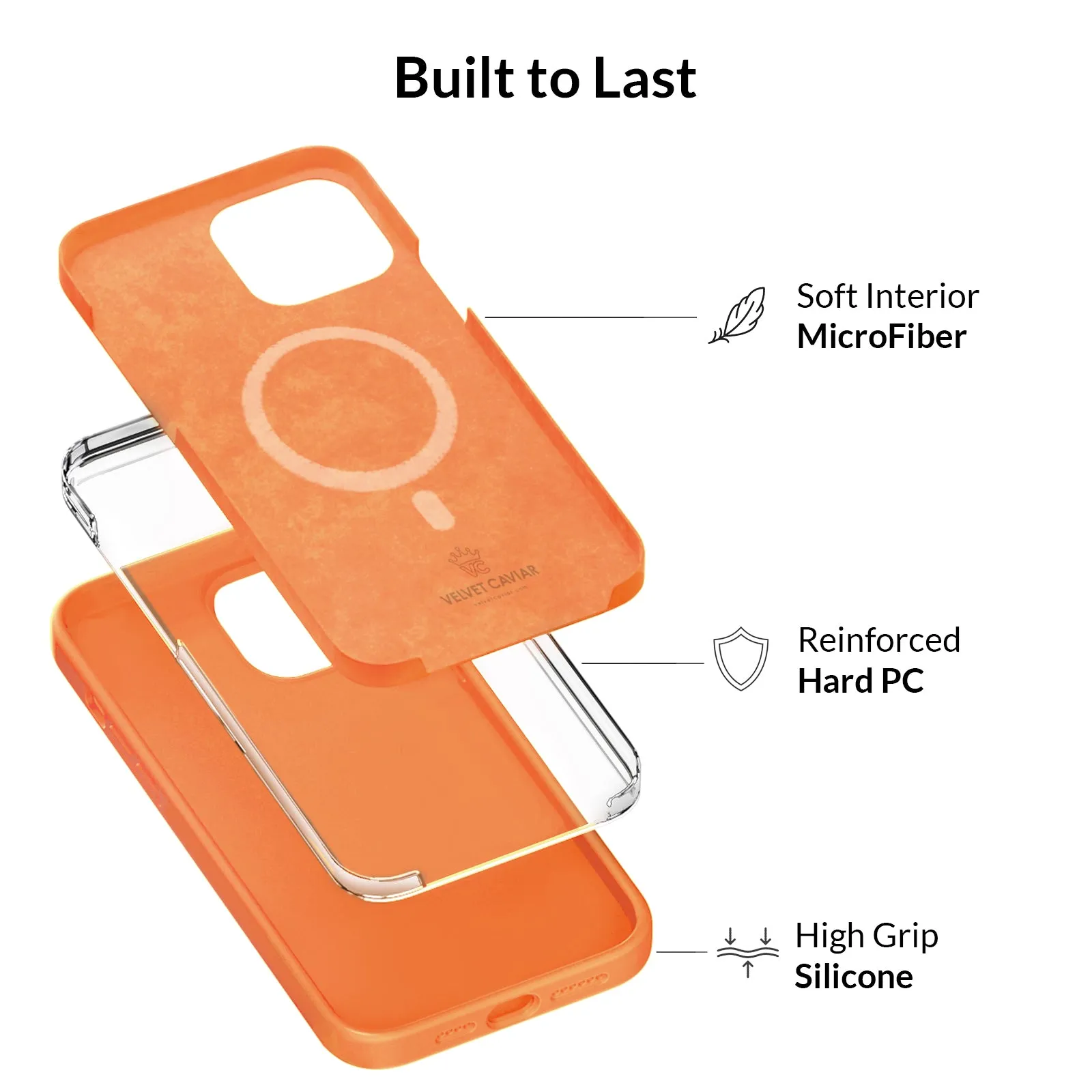 Bright Orange Silicone iPhone Case