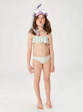 Girls 2-7 Hibiline Flutter Bikini Set - White Hibline