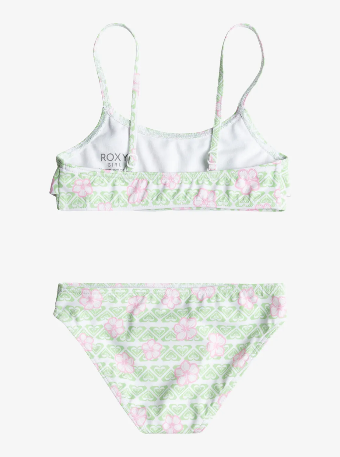 Girls 2-7 Hibiline Flutter Bikini Set - White Hibline