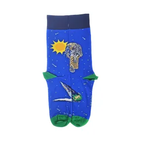 Ice Cream Cone Earth Socks from the Sock Panda (Adult Large - Men's Shoe Sizes 8-12)