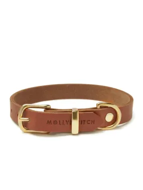 [SAHARA COGNAC] BUTTER LEATHER DOG COLLAR