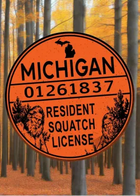 Sasquatch Hunting License Sticker | Tee See Tee Exclusive